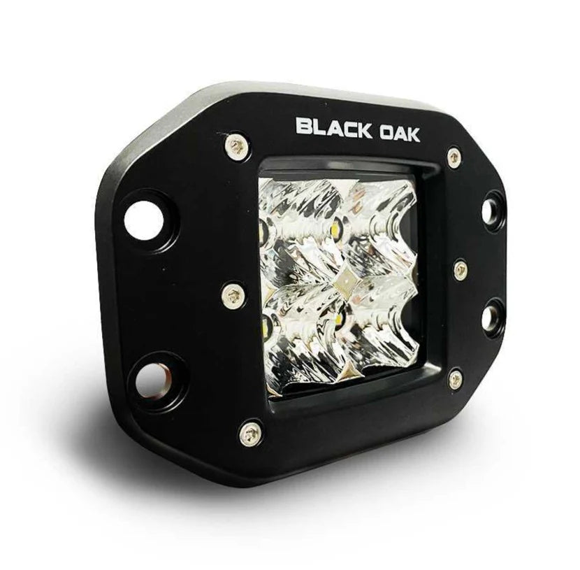 3X3 Flush Mount LED Black Oak LED