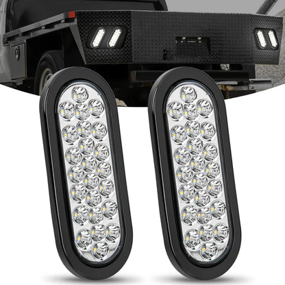 NiLight LED Oval Backup Lights 24 LED (PAIR)