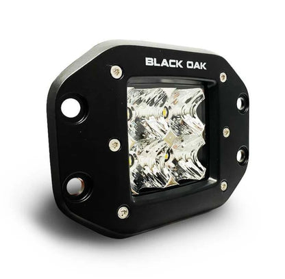 3X3 Flush Mount LED Black Oak LED
