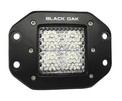 3X3 Flush Mount LED Black Oak LED